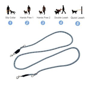 Multi Functional Slip Collar And Hands Free Rope Dog Leash