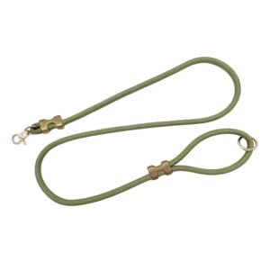 Rope Dog Leash With Brass Accessories