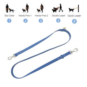 Blue Waterproof Handsfree Dog Leash