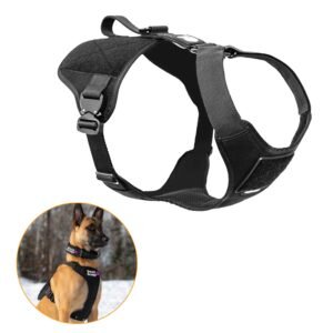 Black Training Service Dog Vest With Velcro Name Patch
