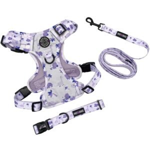 Neck Adjusstable No Pull Dog Harness Set