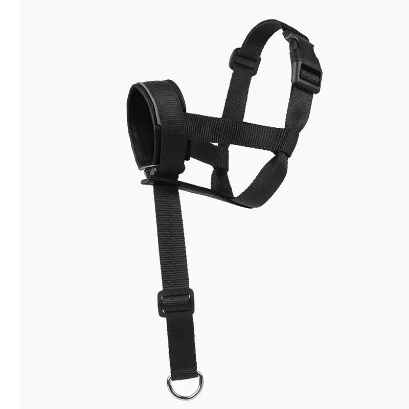 Nylon dog head halter, gentle no choke training head collar for large dogs