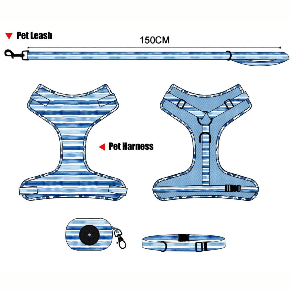 Custom dog harness mockup, free design template for pet products wholesale