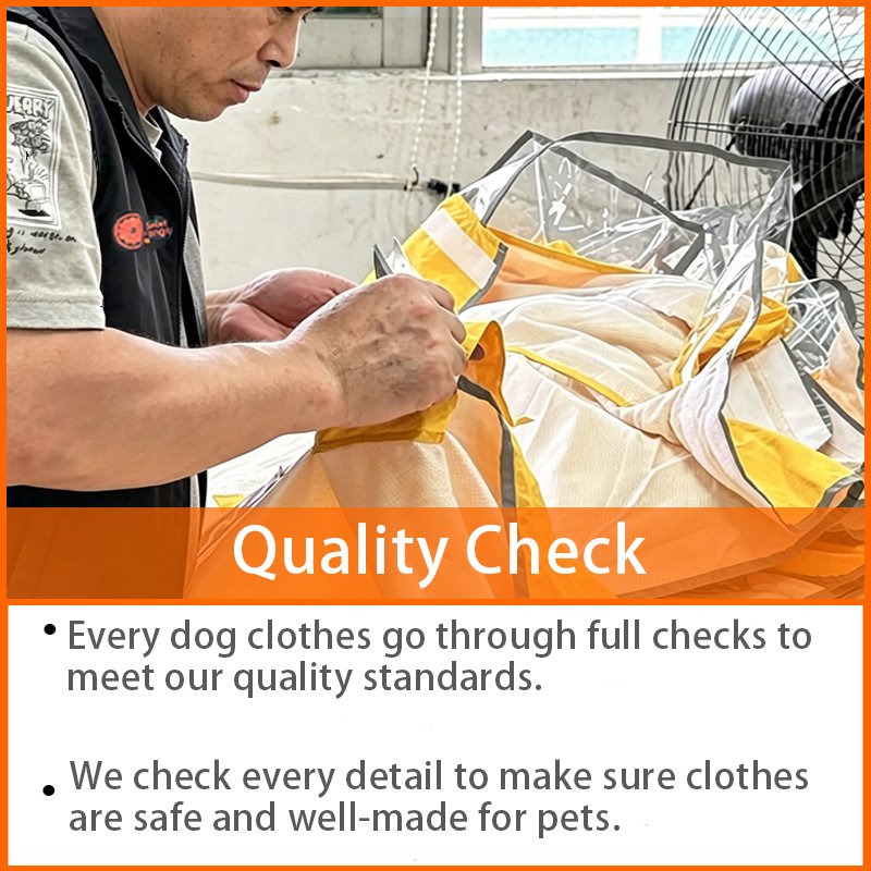 Dog clothes quality control and inspection process